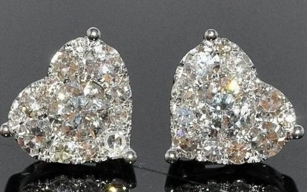 silver earrings stone
